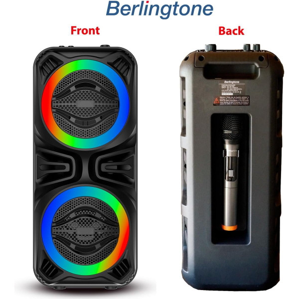 BR-35K Portable Bluetooth Speaker with Karaoke Function and DJ Lights product image
