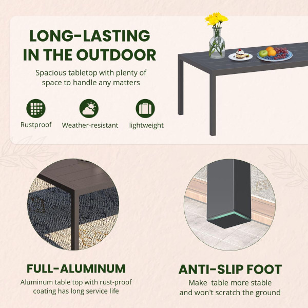 4-Piece Aluminum Patio Furniture Set with Coffee Table product image