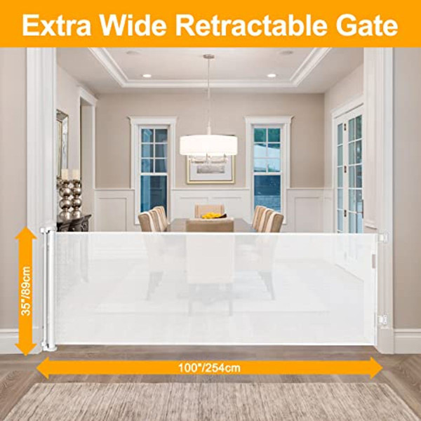 100" Extra Wide Retractable Baby Gates product image