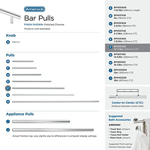 Amerock Cabinet Hardware Center Bar Pull  product image