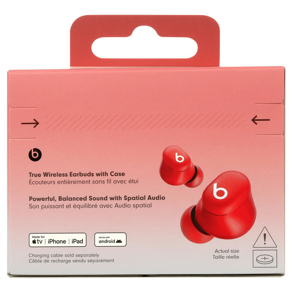 Beats Solo Buds True Wireless Earbuds, Transparent Red  product image