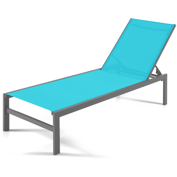 6-Position Chaise Lounge Chair with Rustproof Aluminum Frame (1 or 2-Pack) product image