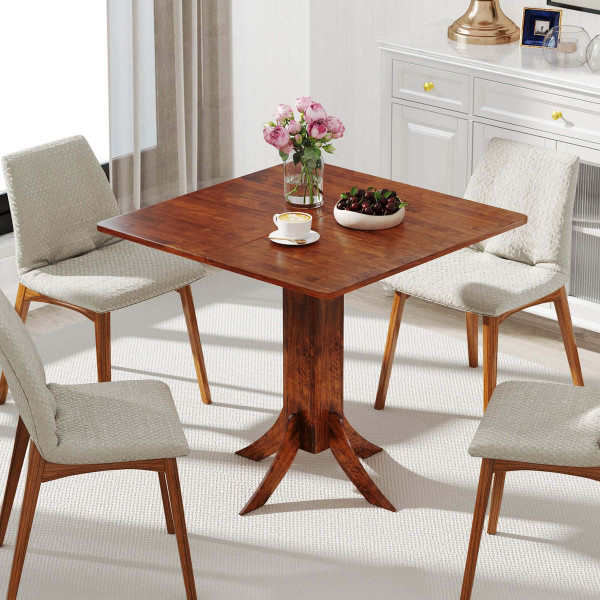  33" Square Dining Table with Pedestal Base and Adjustable Footpads product image