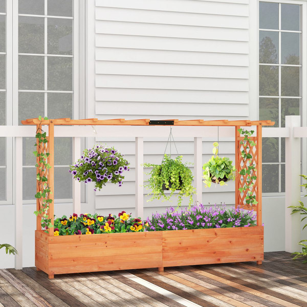 Raised Garden Bed with Built-in Trellis  product image