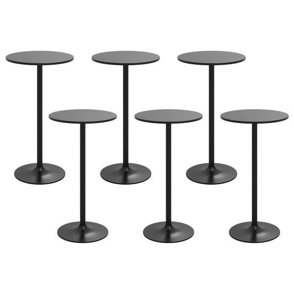 24-Inch Modern Round Cocktail Table with Metal Base (2 to 6-Pack) product image