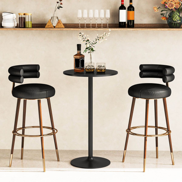 24-Inch Modern Round Cocktail Table with Metal Base (2 to 6-Pack) product image