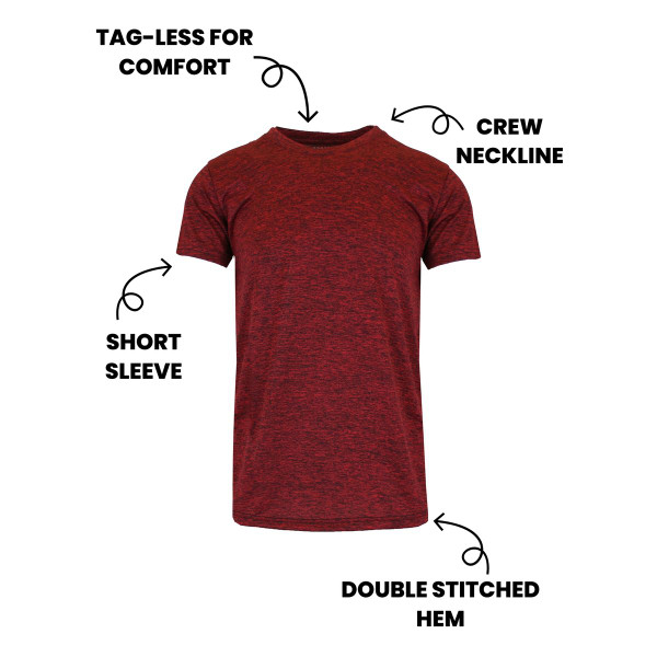 Men's Moisture-Wicking Marled Performance Tee (5-Pack) product image