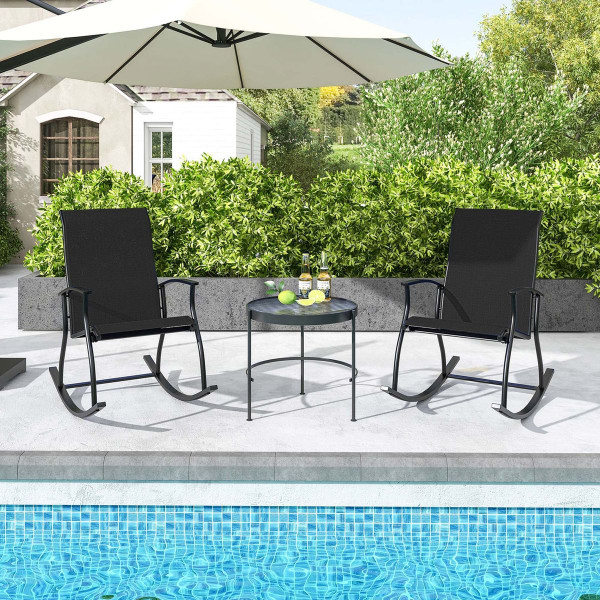 Outdoor Rocking Chair with Breathable Backrest (4-Pack) product image
