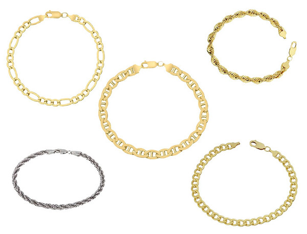 Gold Plated Cuban, Mariner, Figaro, or Rope Bracelet product image