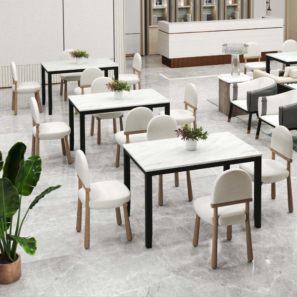 45" Mid Century Kitchen Table with Faux Marble Top product image