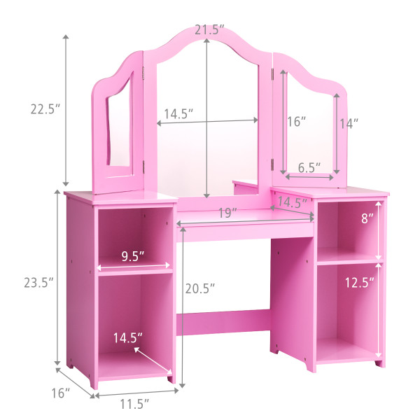 Kids Tri- Folding Vanity Table product image