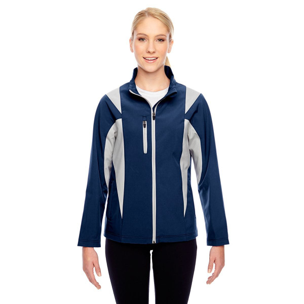 Team 365 Ladies Icon Colorblock Softshell Jacket product image