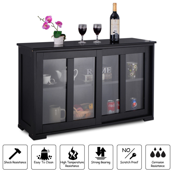 Kitchen Buffet Storage Cupboard with Sliding Door product image