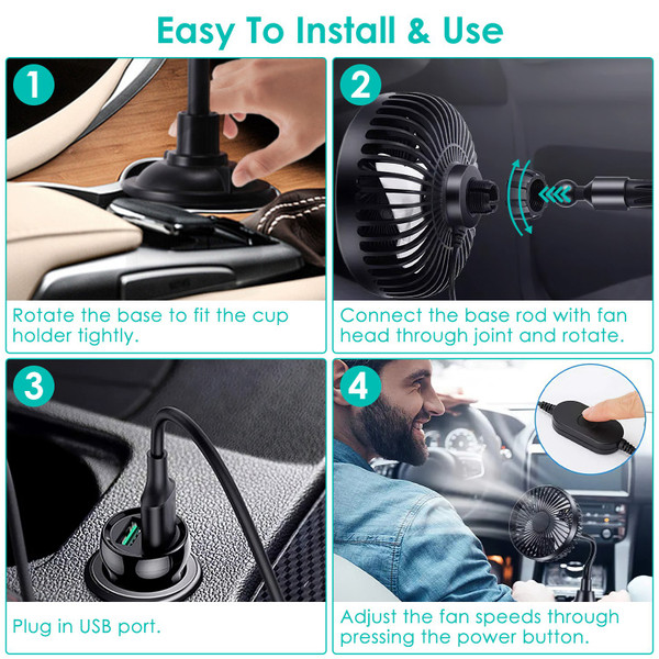 iMounTEK Gooseneck Car Cup Holder Fan product image