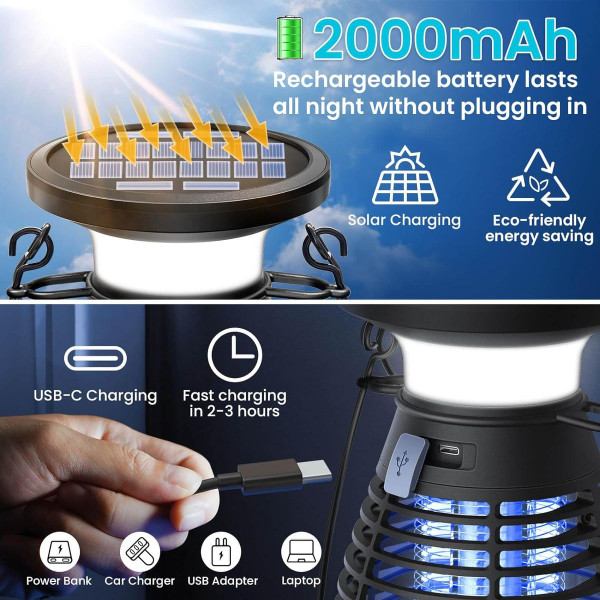 Burlan Solar Cordless Mosquito Zapper  product image