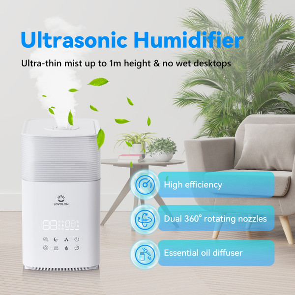 Lovolon 5L Ultrasonic Warm & Cool Mist Humidifier product image