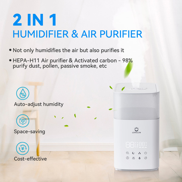 Lovolon 5L Ultrasonic Warm & Cool Mist Humidifier product image