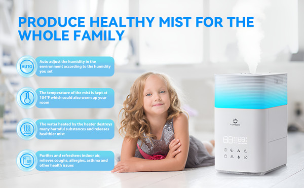 Lovolon 5L Ultrasonic Warm & Cool Mist Humidifier product image
