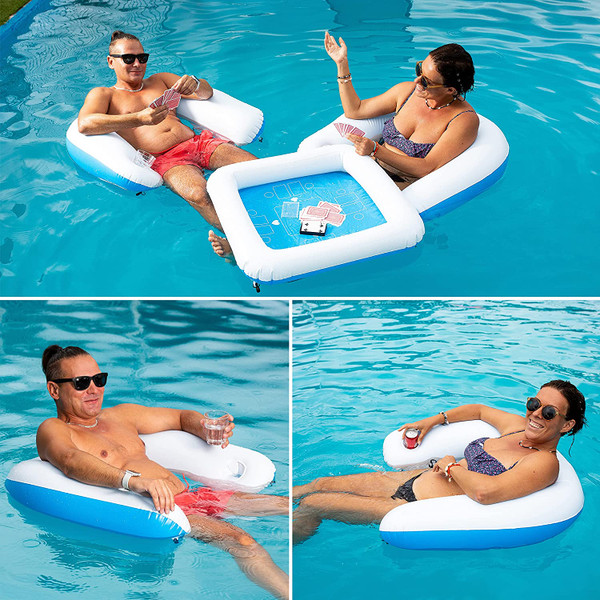 Zone Tech® Inflatable Game Station Set With Waterproof Playing Cards product image