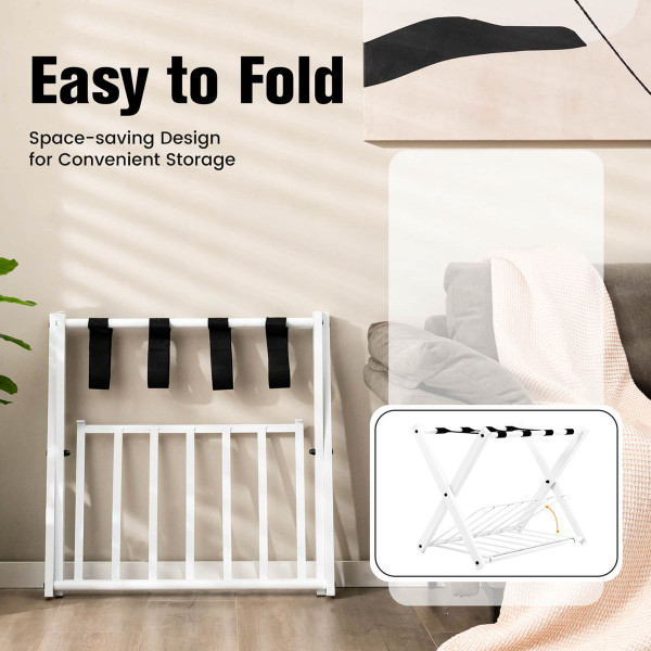 Folding Metal Luggage Rack (2- or 4-Pack) product image