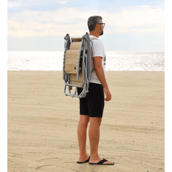 26" Gravity Free Beach Chair with Adjustable Canopy product image