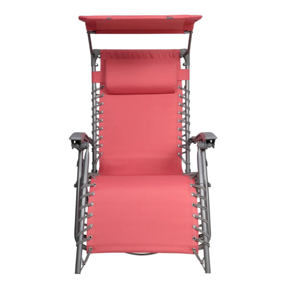 26" Gravity Free Beach Chair with Adjustable Canopy product image