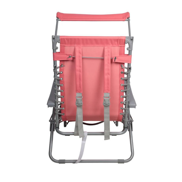26" Gravity Free Beach Chair with Adjustable Canopy product image