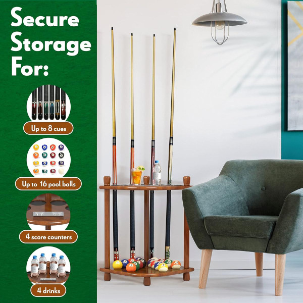 ISZY 8-Stick Billiards Pool Stick Holder product image