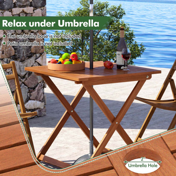 29.5" x 29.5" Patio Dining Table with 2" Umbrella Hole product image