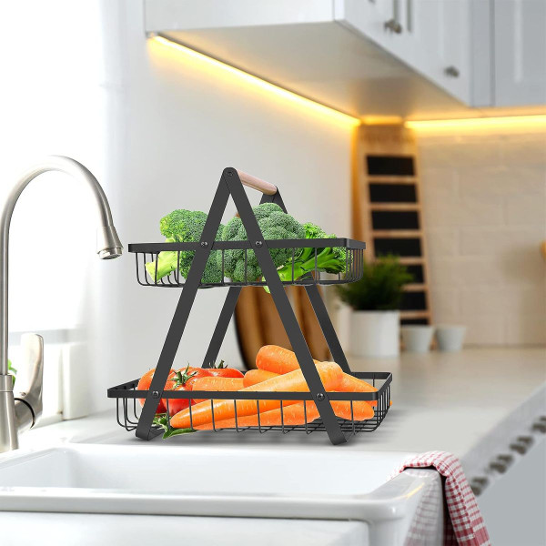 2-Tier Countertop Fruit Basket (1- or 2-Pack) product image