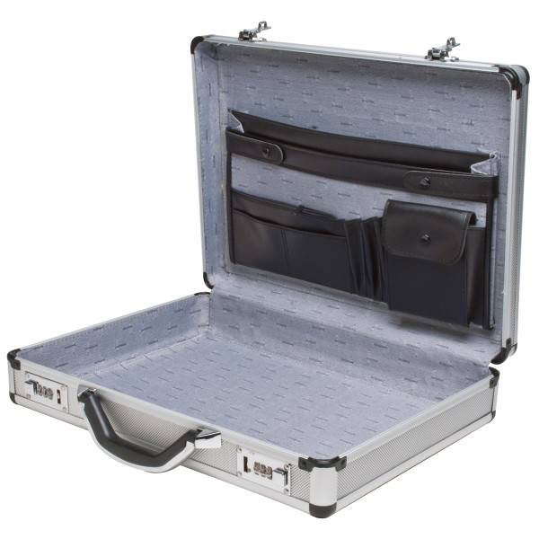 RoadPro® 17.5-inch Silver Aluminum Briefcase product image
