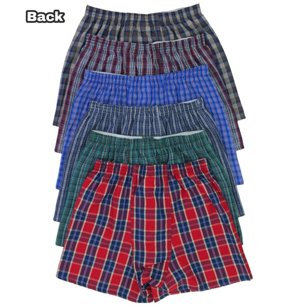 Men's Button Fly Loose Fit Tartan Plaid Boxers (3- or 6-Pack) product image