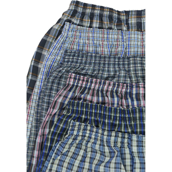 Men's Button Fly Loose Fit Tartan Plaid Boxers (3- or 6-Pack) product image