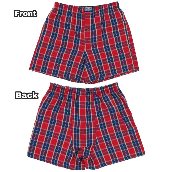 Men's Button Fly Loose Fit Tartan Plaid Boxers (3- or 6-Pack) product image