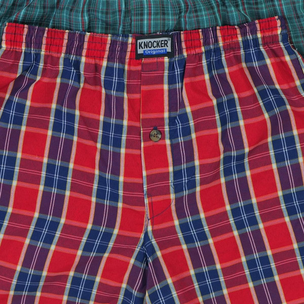 Men's Button Fly Loose Fit Tartan Plaid Boxers (3- or 6-Pack) product image