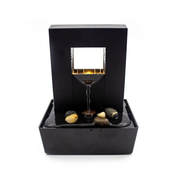 Desktop Fountain with LED Light and Polished Pebbles  product image Desktop Fountain with LED Light and Polished Pebbles  product image