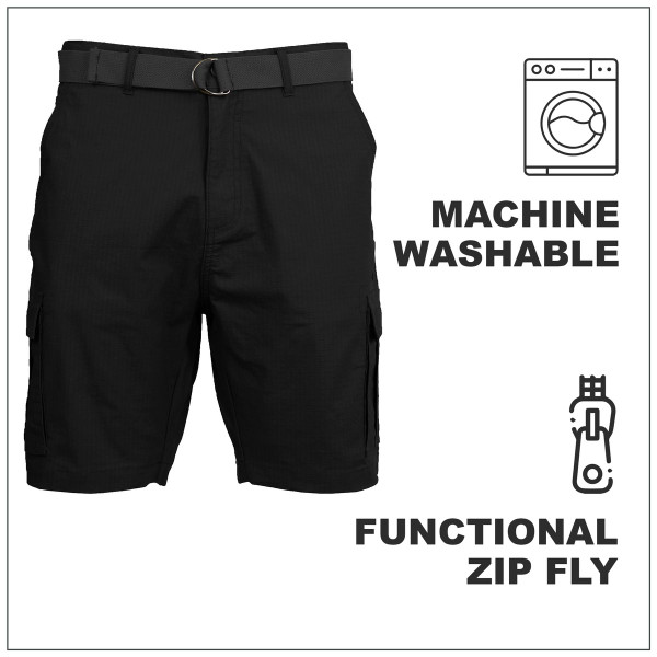 Men's Cotton Stretch Ripstop Cargo Shorts with Belt  product image