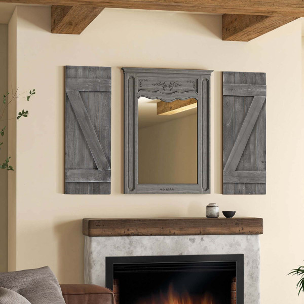 Barnwood Window Shutter with Antique Surface (2-Pack) product image