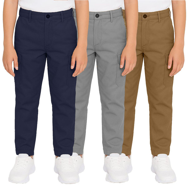 Boy’s Super Stretch Cotton Cargo Pants (1- or 3-Pack) product image