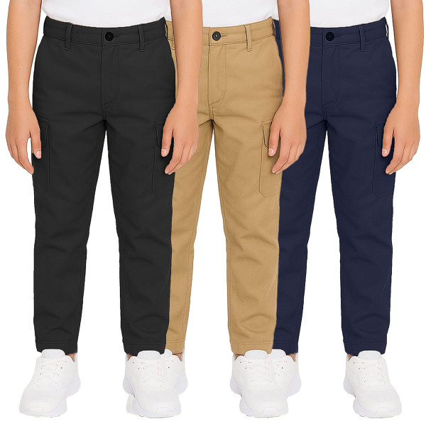 Boy’s Super Stretch Cotton Cargo Pants (1- or 3-Pack) product image