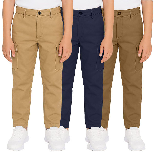 Boy’s Super Stretch Cotton Cargo Pants (1- or 3-Pack) product image