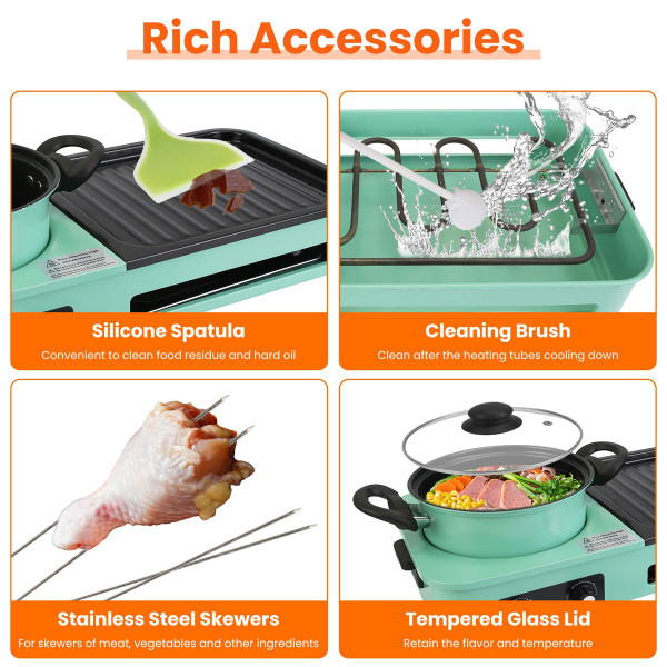 3-in-1 Electric Hot Pot with Grill product image