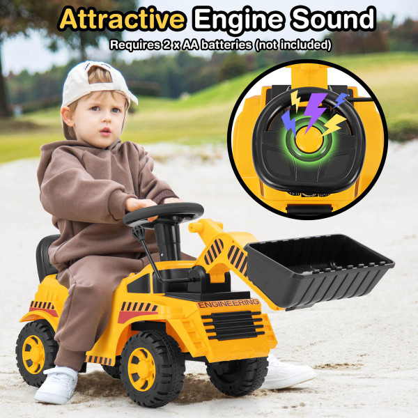 Kids' Ride-on Bulldozer with Adjustable Bucket and Under-Seat Storage product image Kids' Ride-on Bulldozer with Adjustable Bucket and Under-Seat Storage product image