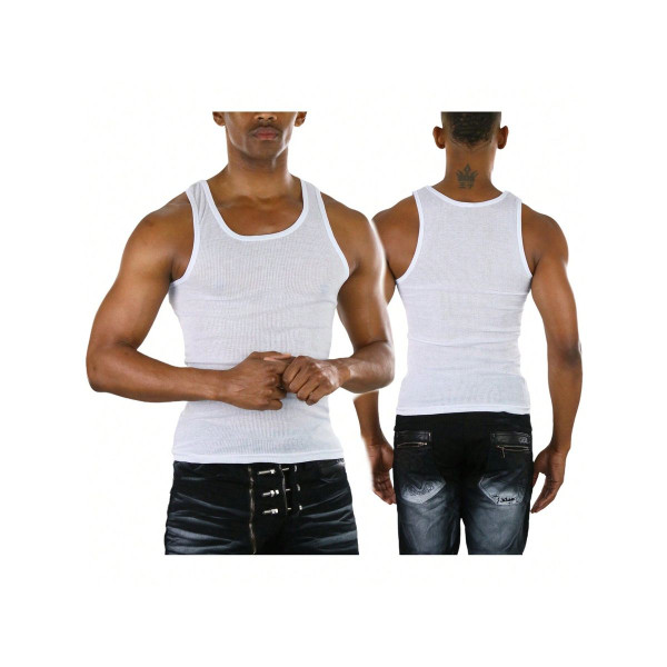 Men's Cotton Blend Slim Fit Sleeveless A-Shirt (3- or 9-Pack) product image