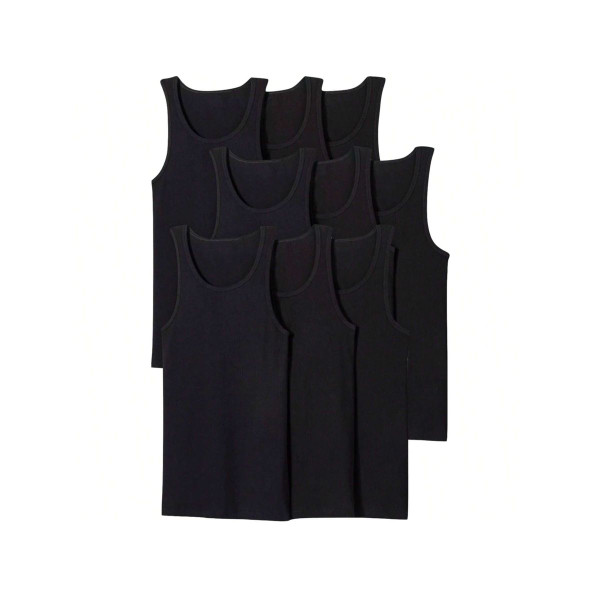 Men's Cotton Blend Slim Fit Sleeveless A-Shirt (3- or 9-Pack) product image