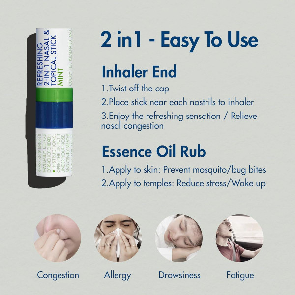 2-in-1 Natural Menthol Inhalers (3-Pack) product image
