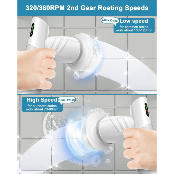 Electric Spin Scrubber with 9 Interchangeable Heads product image