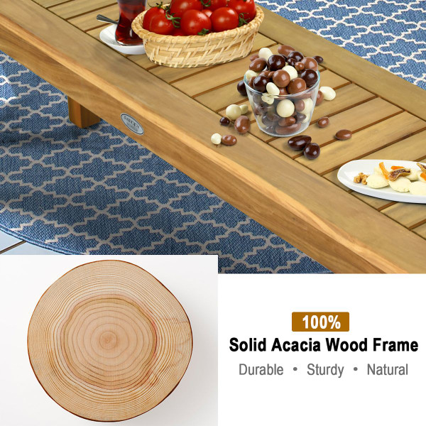 52" Outdoor Acacia Wood Dining Table product image