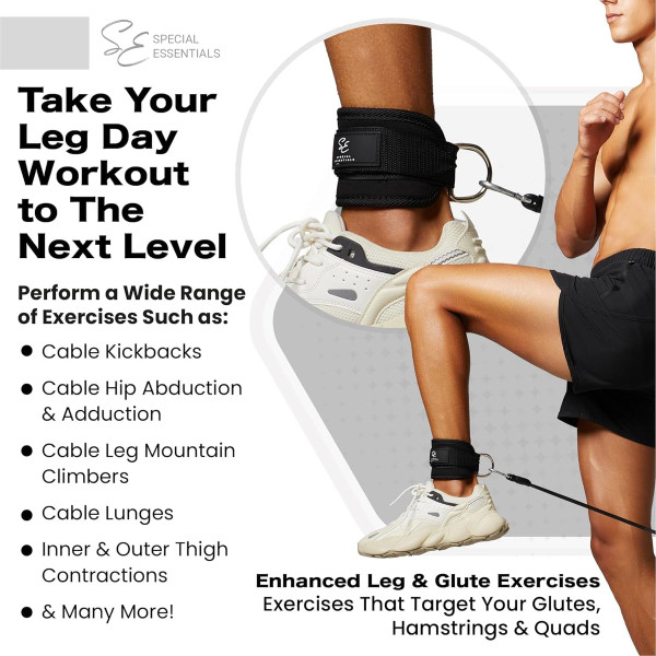 Special Essentials Ankle Straps for Cable Machines (1 or 2 Pairs) product image