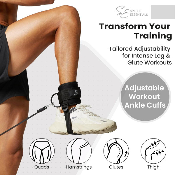 Special Essentials Ankle Strap for Cable Machine & Resistance Bands (1 or 2 Pairs) product image